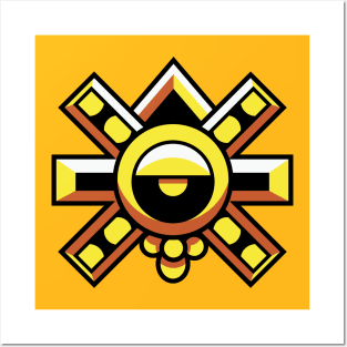 Mexican God Sun Symbol Posters and Art